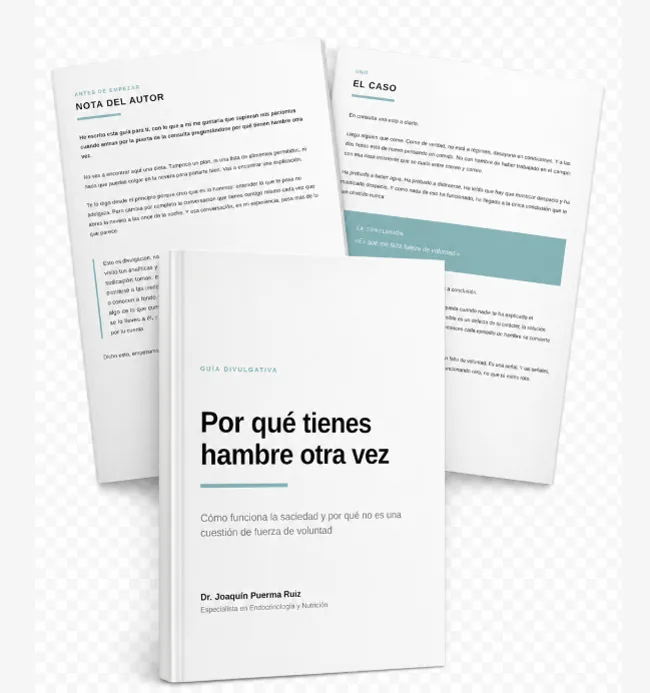 Mockup de la guía Por qué tienes hambre otra vez