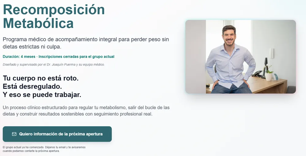 Presentación del programa de Recomposición Metabólica de Joaquín Puerma